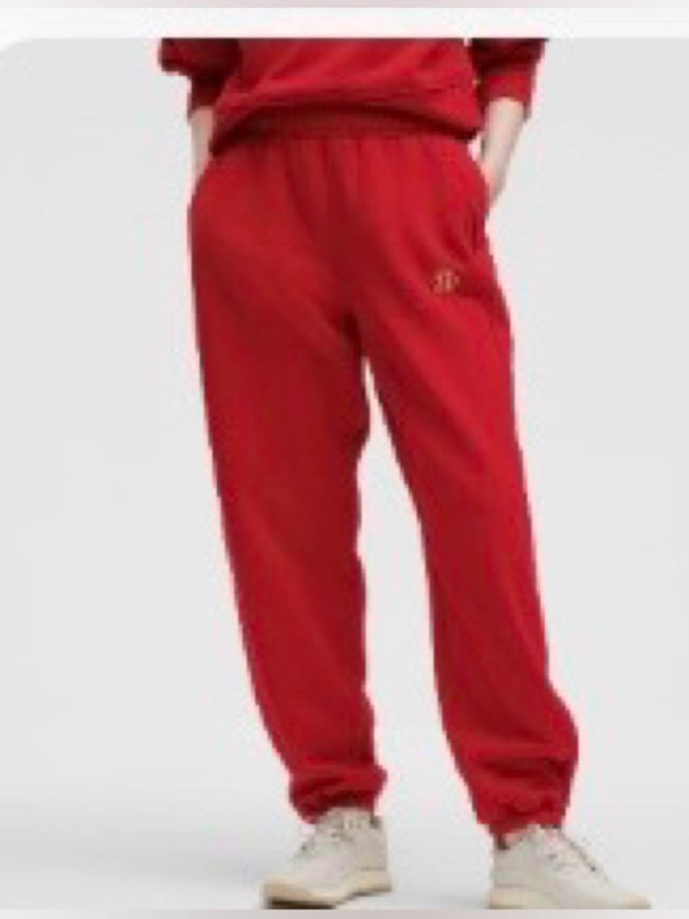 lululemon Lunar New Year Scuba Mid-Rise Oversized Jogger Dark Red Small EUC